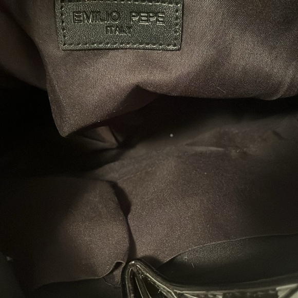 Emilio Pepe backpack.  EUC. Drawstring and snap closure - Picture 4 of 4